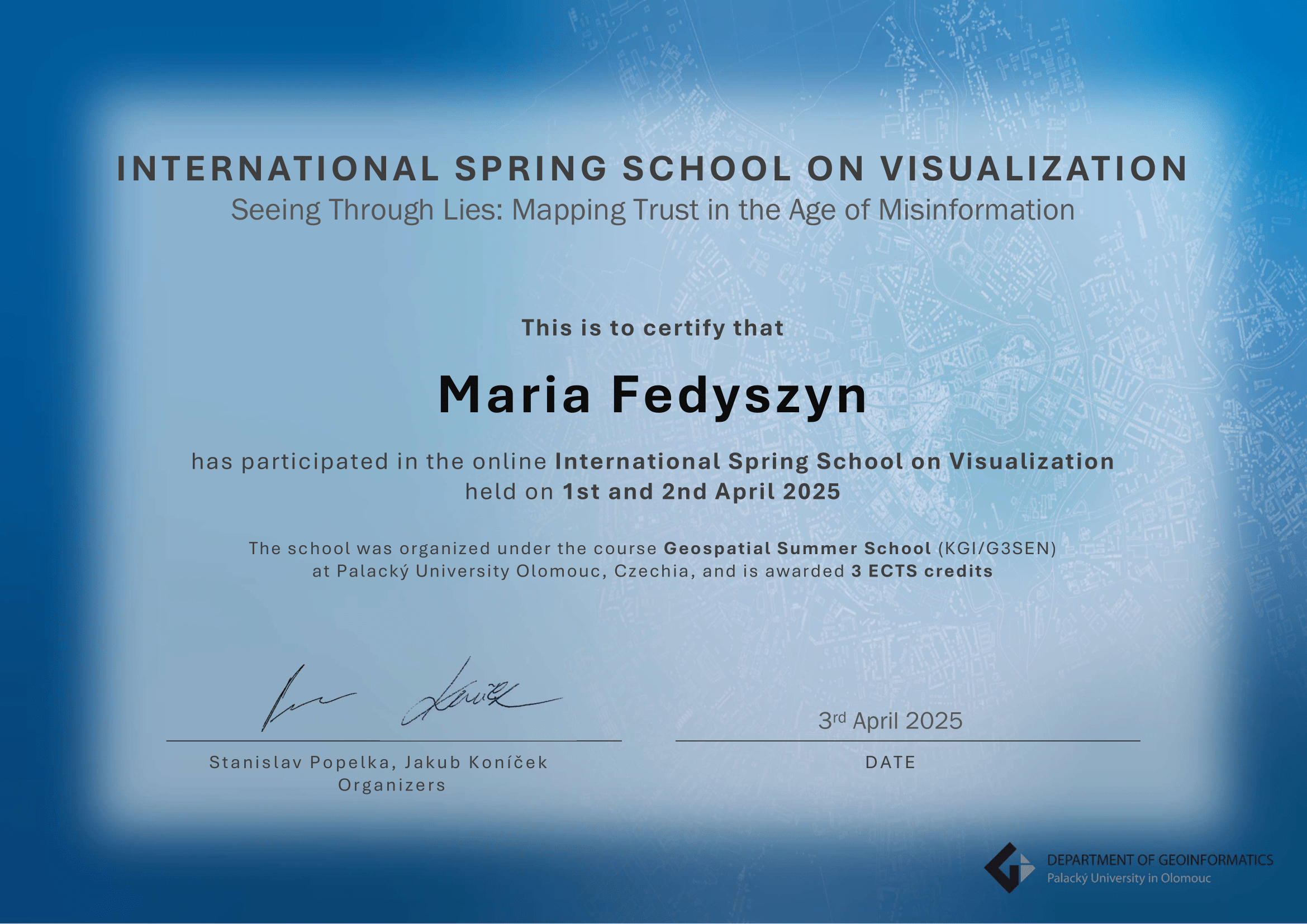Certificate of completion